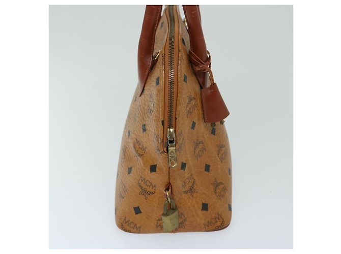 Borsa a mano MCM Vicetos Logogram in pelle PVC 2modo Brown Auth 69734 - vista 4