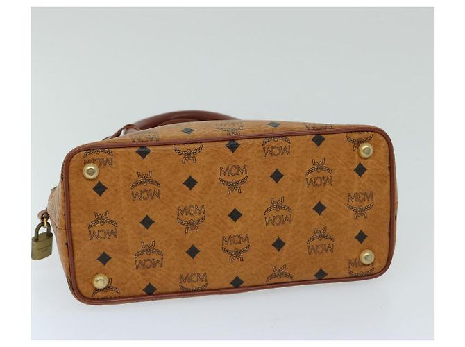 Borsa a mano MCM Vicetos Logogram in pelle PVC 2modo Brown Auth 69734 - vista 5