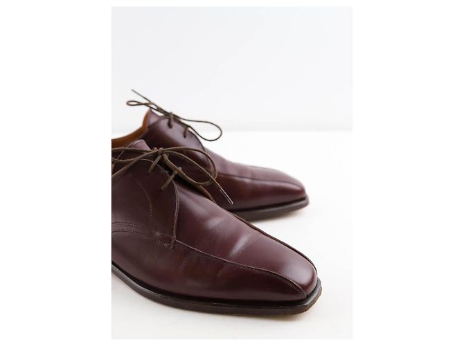 Hermès Chaussures à lacets en cuir Marron - vue 3