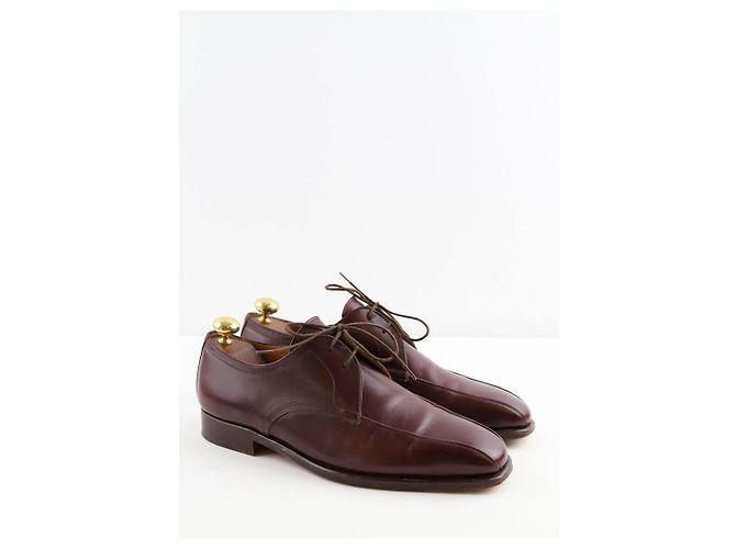 Hermès Chaussures à lacets en cuir Marron - vue 4