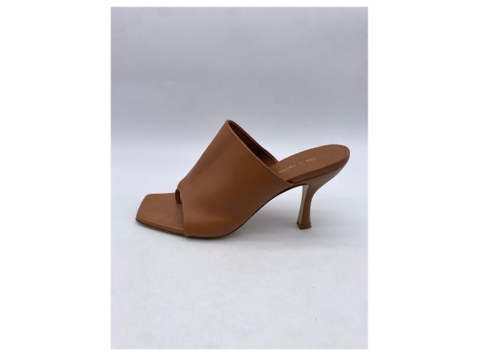 Autre Marque GIA X PERNILLE TEISBAEK mules e zoccoli T.EU 37 Pelle Marrone - vista 2