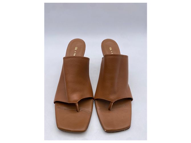 Autre Marque GIA X PERNILLE TEISBAEK mules e zoccoli T.EU 37 Pelle Marrone - vista 3