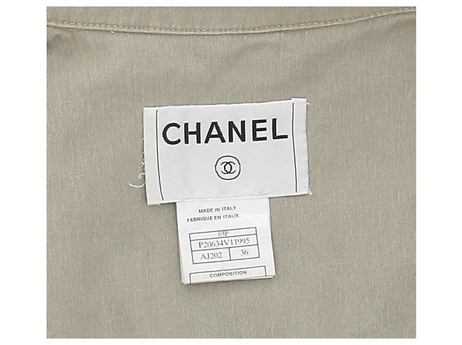 Chaquetas Chanel T.FR 36 Algodón Beige - vista 6