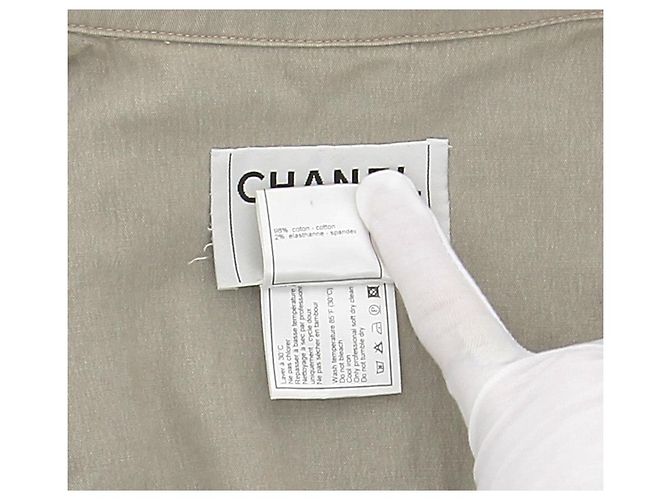 Chaquetas Chanel T.FR 36 Algodón Beige - vista 7