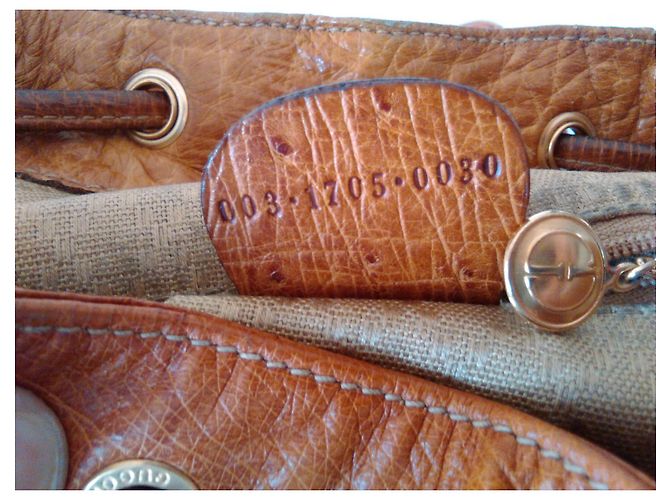Bamboo GUCCI BAMBO ZAINO IN STRUZZO BEIGE. - vista 8