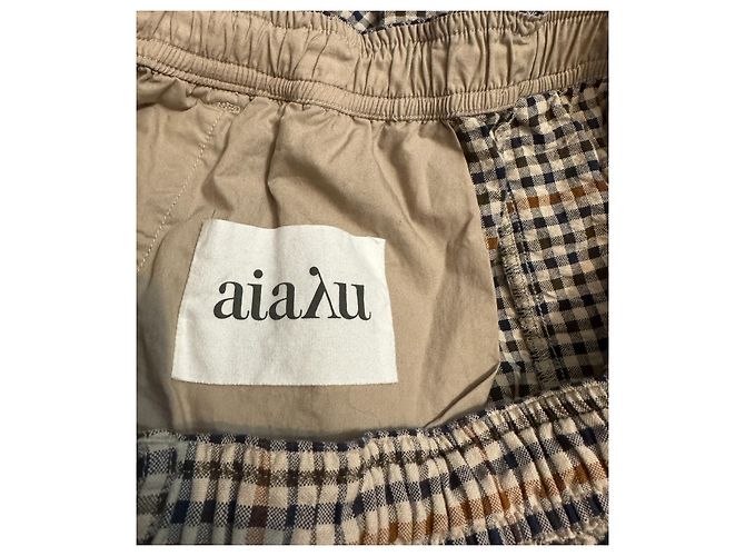 Autre Marque Pantalón Aiayu de algodón de cuadros Multicolor - vista 6