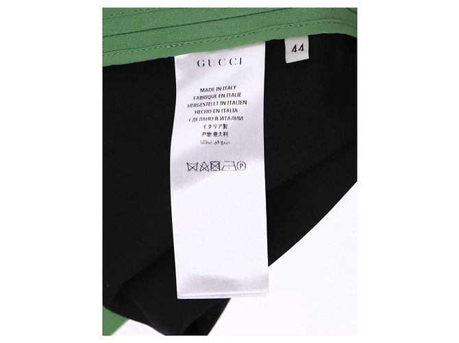 Falda Gucci Plisada De Lana Verde - vista 10