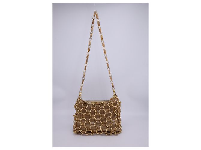 Borsa A Tracolla By Far Capria In Resina Beige - vista 11