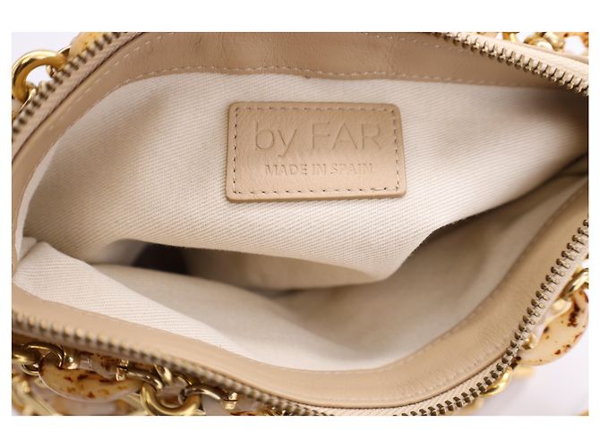 Borsa A Tracolla By Far Capria In Resina Beige - vista 12