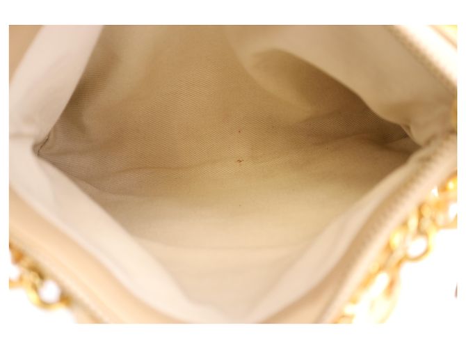 Borsa A Tracolla By Far Capria In Resina Beige - vista 13
