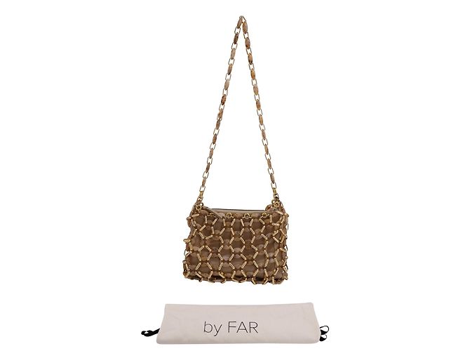 Borsa A Tracolla By Far Capria In Resina Beige - vista 2