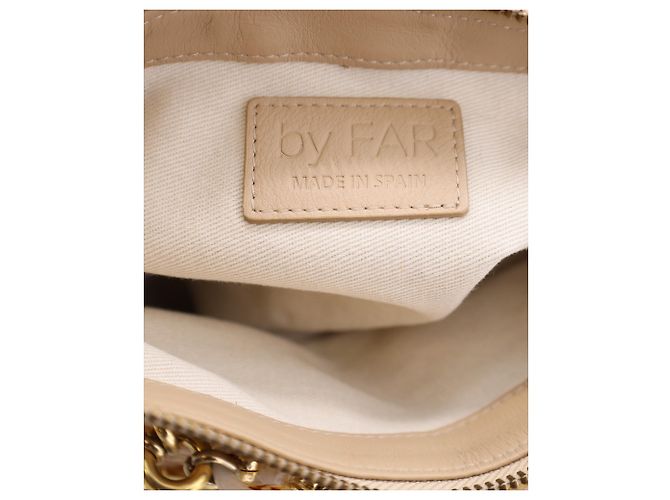 Borsa A Tracolla By Far Capria In Resina Beige - vista 5