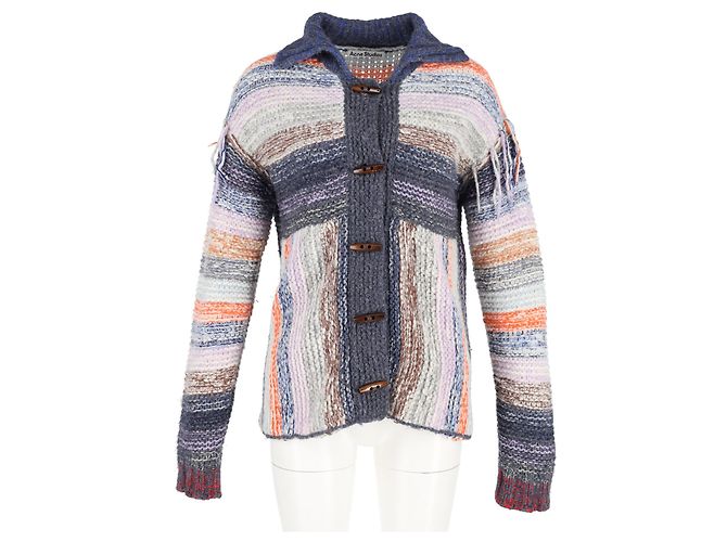 Cardigan a righe Karya Mouliné di Acne Studios in lana multicolor - vista 4