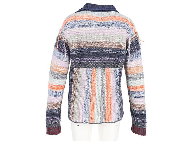 Cardigan a righe Karya Mouliné di Acne Studios in lana multicolor - vista 6
