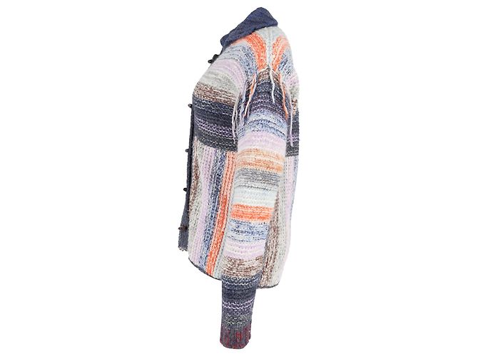 Cardigan a righe Karya Mouliné di Acne Studios in lana multicolor - vista 8