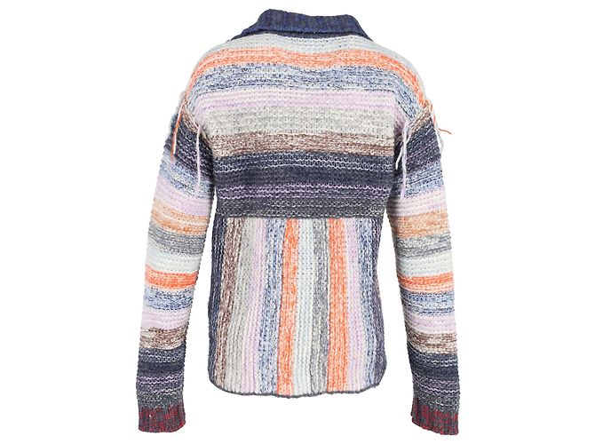 Cardigan a righe Karya Mouliné di Acne Studios in lana multicolor - vista 9