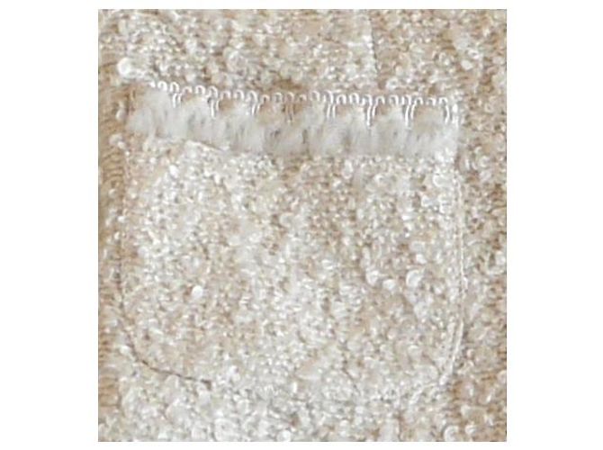 Autre Marque Francesco Ferri Elfenbeinjacke aus lockiger Wolle Francesco Ferri T. 38 Creme - Ansicht 11