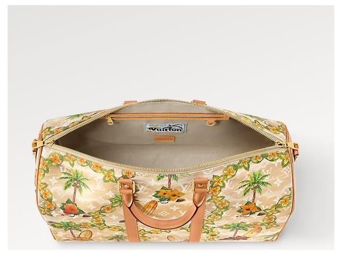 Abbesses Louis Vuitton LV Keepall Surfin in tela monogram nuova Beige - vista 2
