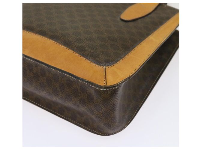 Céline CELINE Borsa a mano in tela macadam PVC marrone Auth 69735 - vista 15