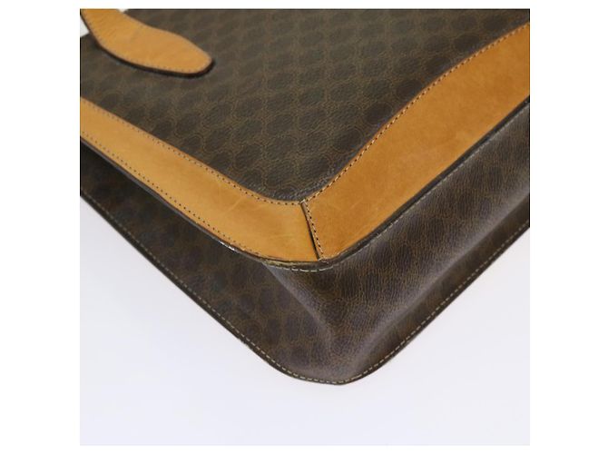 Céline CELINE Borsa a mano in tela macadam PVC marrone Auth 69735 - vista 16
