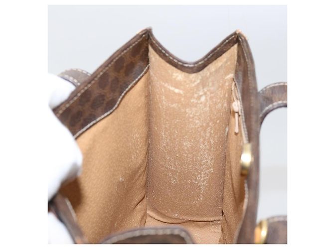 Céline CELINE Borsa a mano in tela macadam PVC marrone Auth 69735 - vista 18