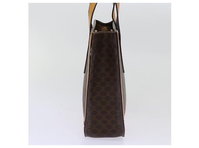 Céline CELINE Borsa a mano in tela macadam PVC marrone Auth 69735 - vista 4