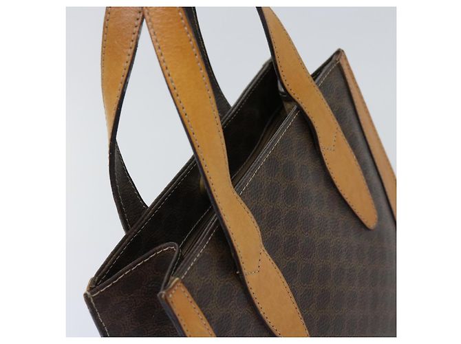 Céline CELINE Borsa a mano in tela macadam PVC marrone Auth 69735 - vista 6