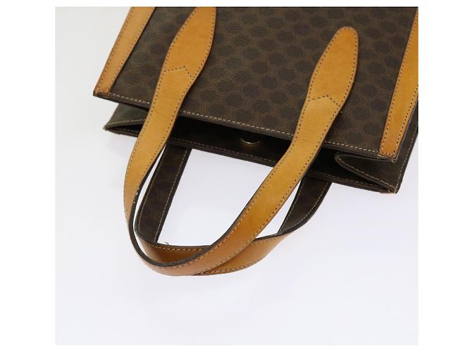 Céline CELINE Borsa a mano in tela macadam PVC marrone Auth 69735 - vista 7