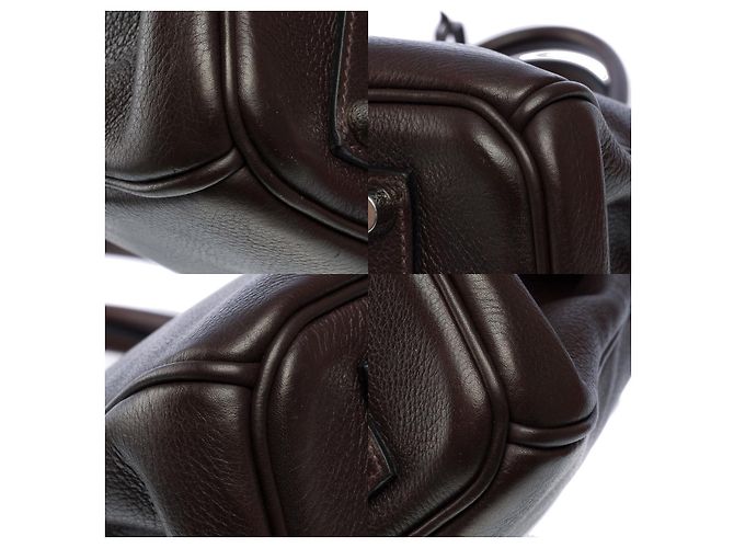 Hermès Sac HERMES Birkin 35 en Cuir Marron - 101804 - vue 12