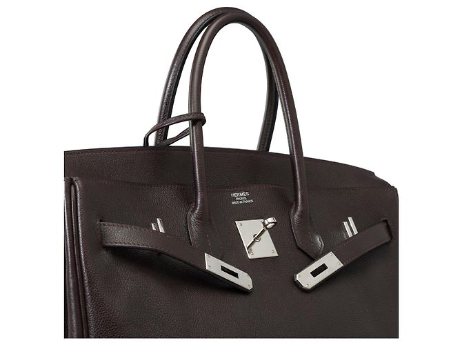 Hermès Sac HERMES Birkin 35 en Cuir Marron - 101804 - vue 7