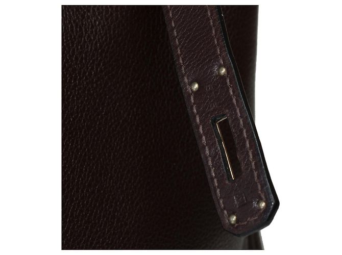 Hermès Sac HERMES Birkin 35 en Cuir Marron - 101804 - vue 8
