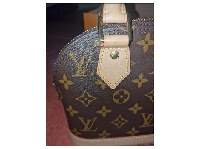 Borsa Alma BB Louis Vuitton Marrone - vista 8
