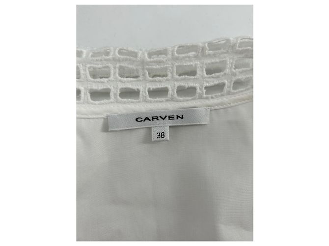 Carven tops T.FR 38 Algodón Blanco - vista 5