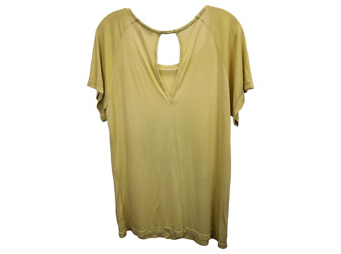 Top con abertura en la espalda de algodón amarillo de Dries Van Noten - vista 3