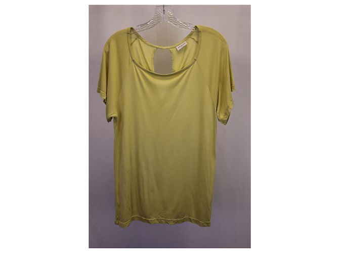 Top con abertura en la espalda de algodón amarillo de Dries Van Noten - vista 4