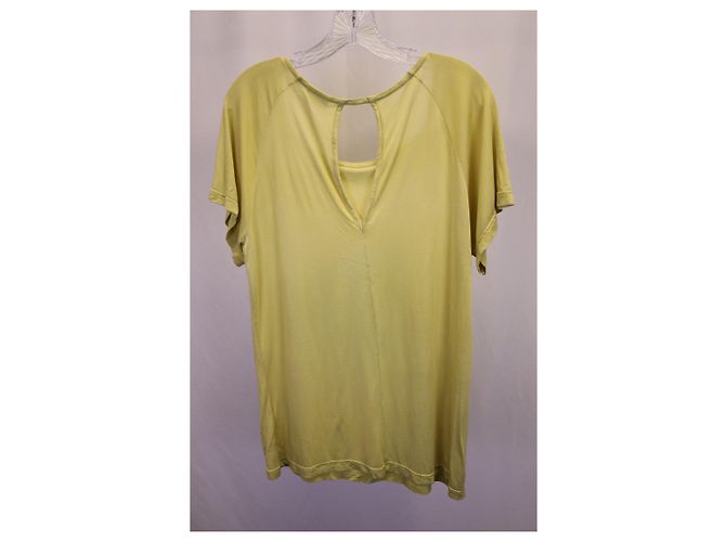 Top con abertura en la espalda de algodón amarillo de Dries Van Noten - vista 6