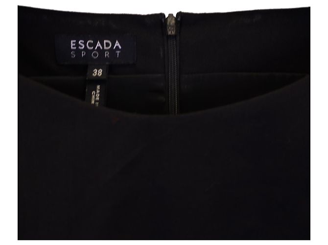 Vestido tubo sin mangas Escada de algodón negro - vista 2