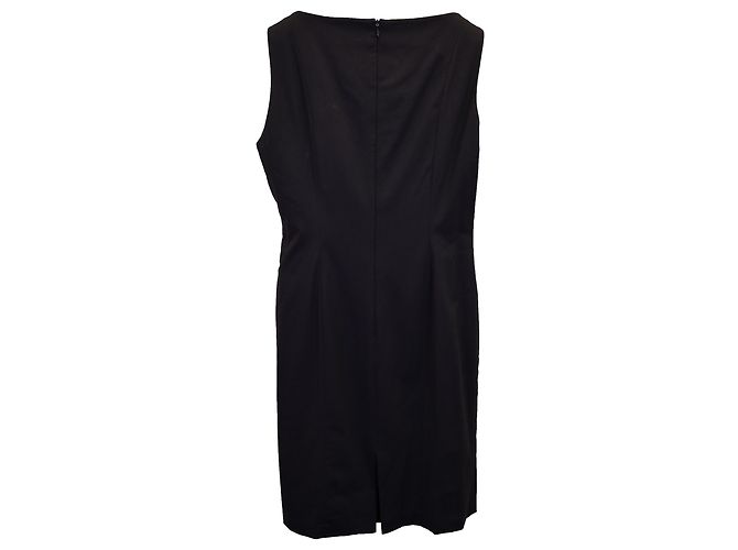 Vestido tubo sin mangas Escada de algodón negro - vista 3
