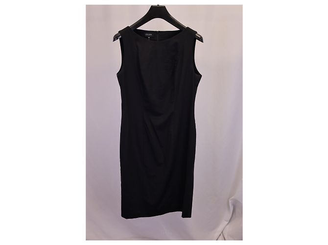 Vestido tubo sin mangas Escada de algodón negro - vista 4