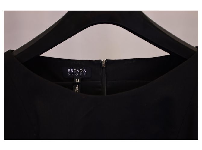 Vestido tubo sin mangas Escada de algodón negro - vista 5