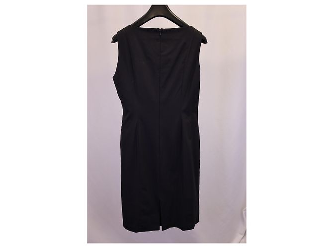 Vestido tubo sin mangas Escada de algodón negro - vista 6
