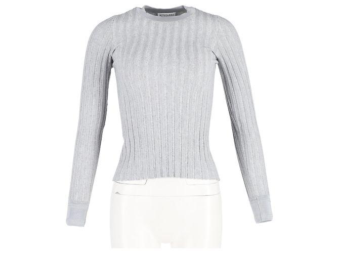 Altuzarra Dieser Pullover zeichnet sich durch eine taillierte Silhouette und gerippte Textur aus. Grau - Ansicht 4