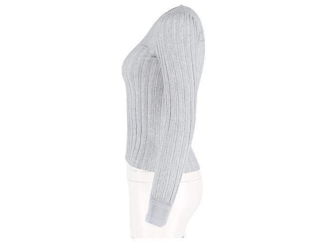 Altuzarra Dieser Pullover zeichnet sich durch eine taillierte Silhouette und gerippte Textur aus. Grau - Ansicht 5