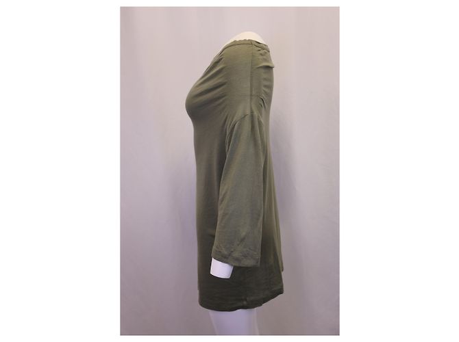Miniabito Dries Van Noten con spalle scoperte in cotone verde oliva - vista 2