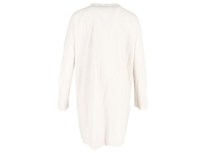 Jil Sander Collared Dress in Ivory Cotton - view 3
