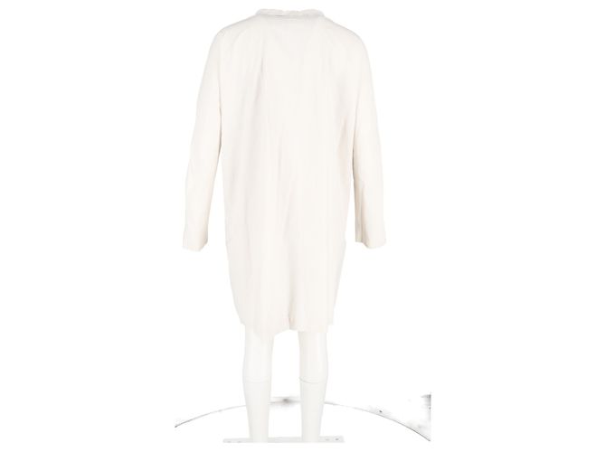 Jil Sander Collared Dress in Ivory Cotton - view 6