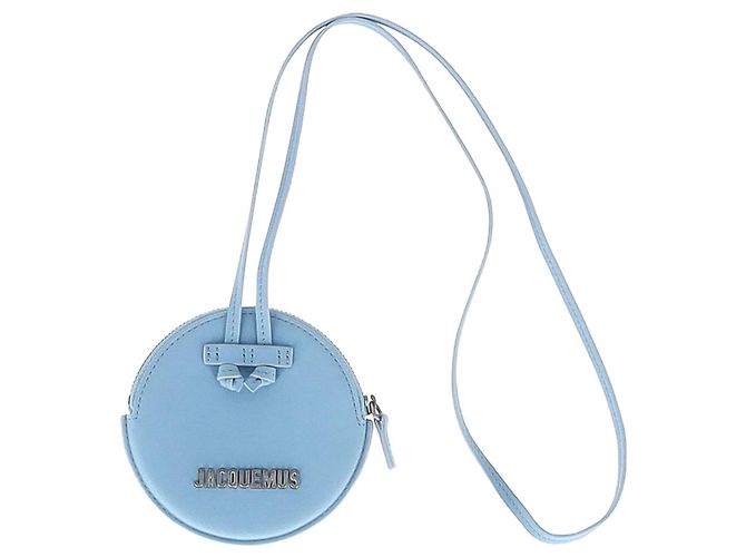 Jacquemus Le Pitchou Rounded Wallet in Light Blue Leather - view 2