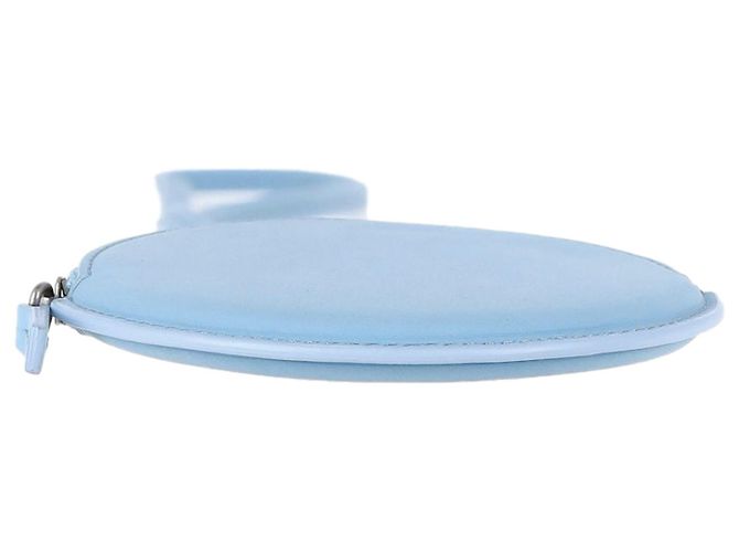 Jacquemus Le Pitchou Rounded Wallet in Light Blue Leather - view 3