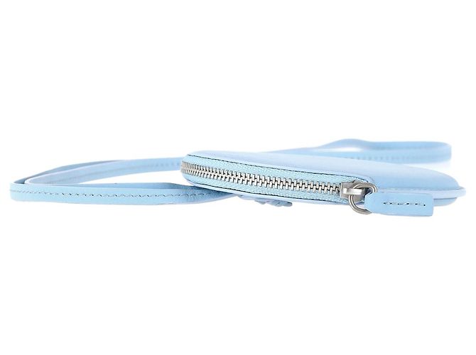 Jacquemus Le Pitchou Rounded Wallet in Light Blue Leather - view 4