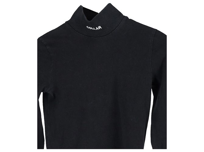 Vêtements Top de cuello alto Vetements de algodón negro - vista 3
